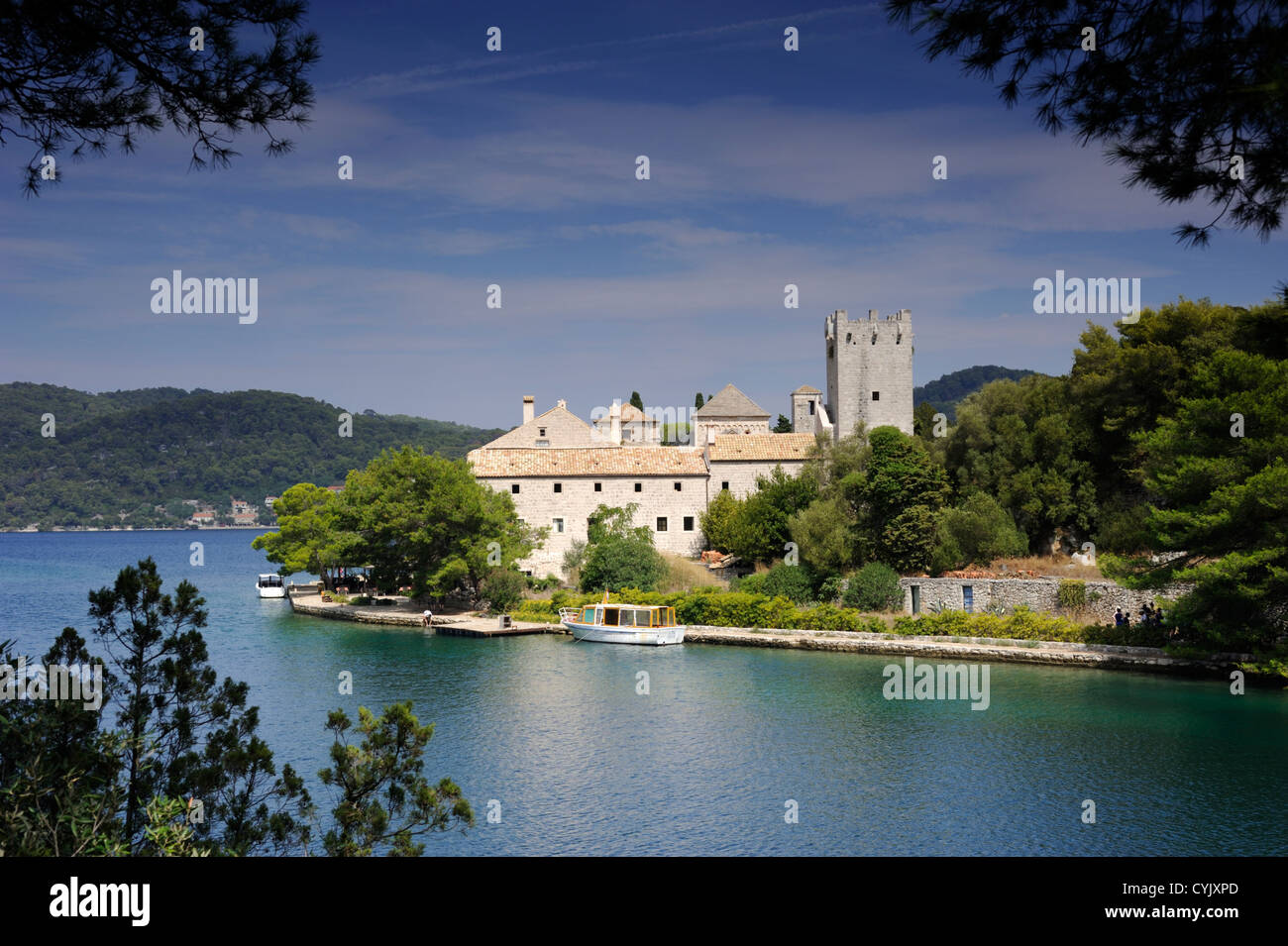 Croazia, Dalmazia, isola di Meleda, monastero benedettino Foto Stock