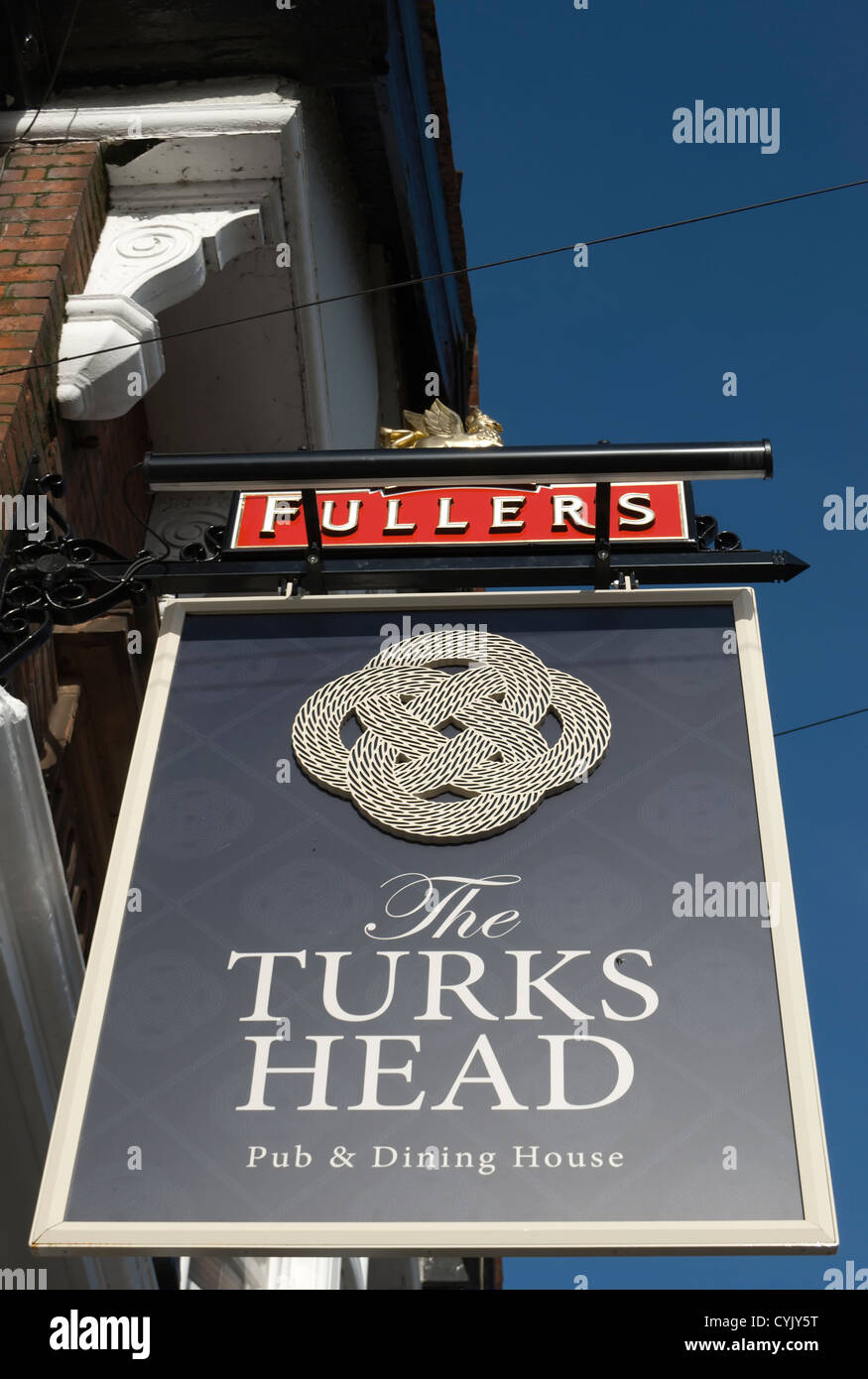 Pub segno per il turks head, Twickenham, middlesex, Inghilterra Foto Stock