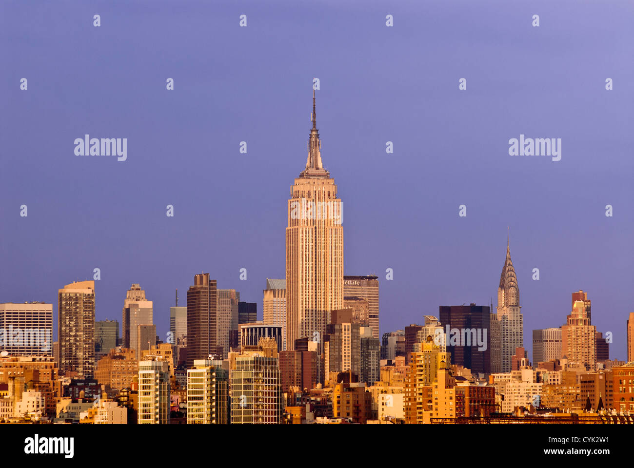 L'Empire State Building e la skyline di Manhattan, New York City. Foto Stock