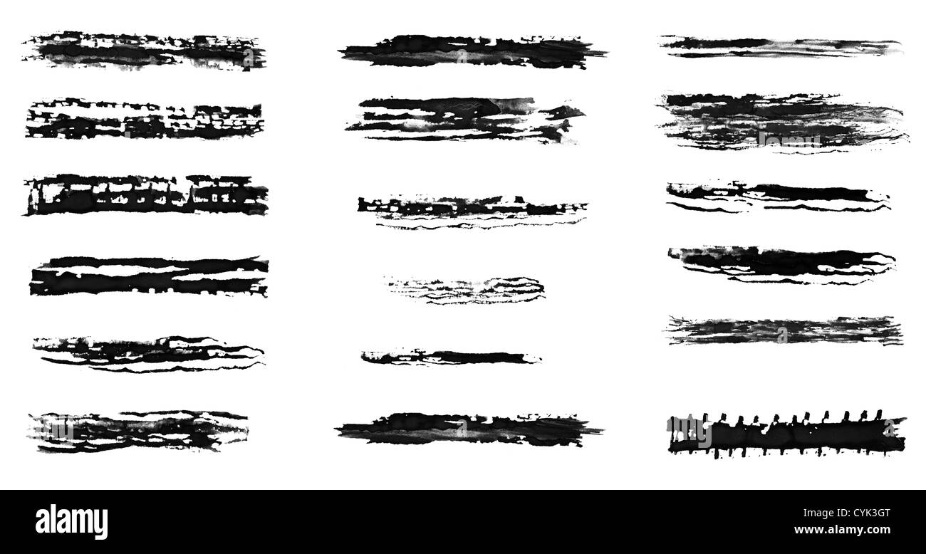 Dipinto di spazzole, può utilizzare come dettagliato di mezzitoni immagine raster o di convertire facilmente al vettore. Foto Stock
