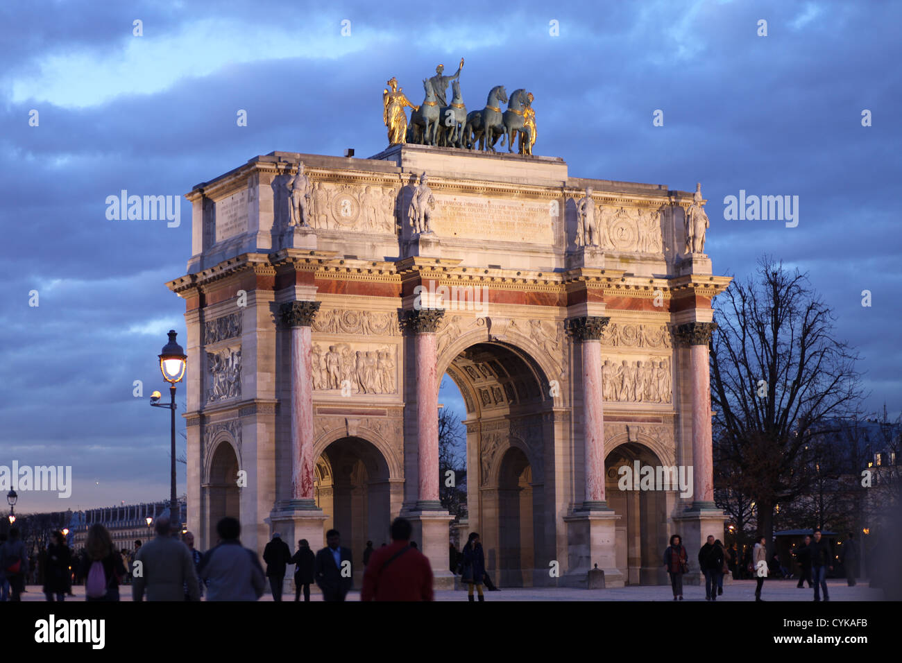 L'Arc de triomphe du Carrousel. Foto Stock