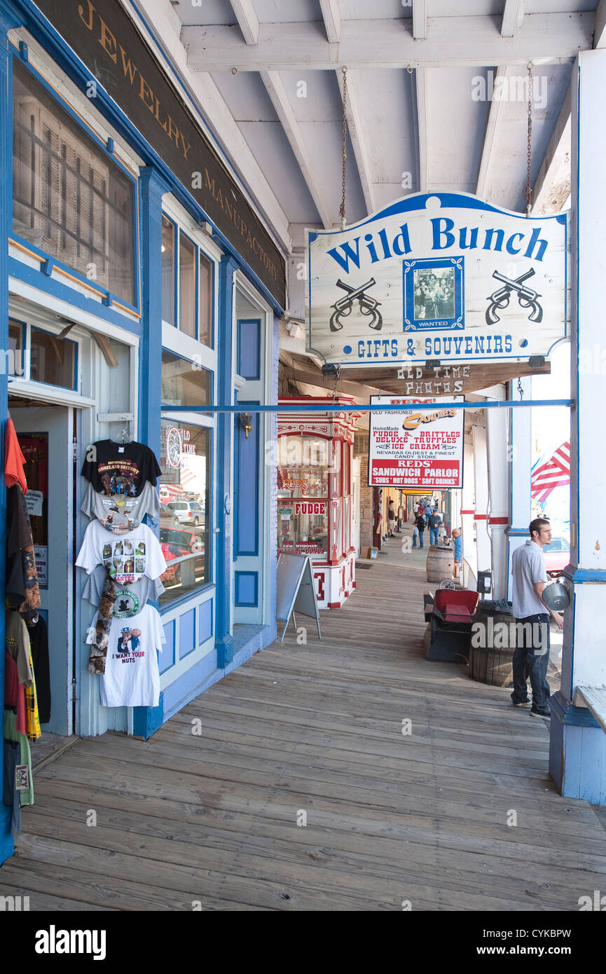 Stati Uniti d'America, Nevada. Scene di strada nel centro storico di città della Virginia, Nevada. Foto Stock