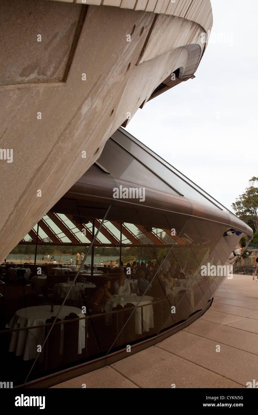 Sydney Opera House close up del tetto le piastrelle di ceramica NSW Nuovo Galles del sud in Australia. Foto Stock