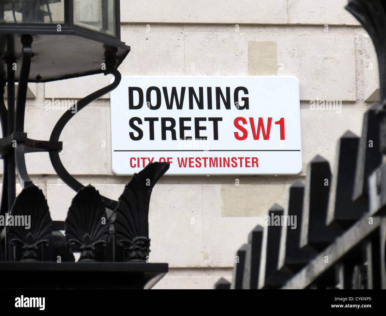 DOWNING STREET cartello stradale Londra Foto Stock