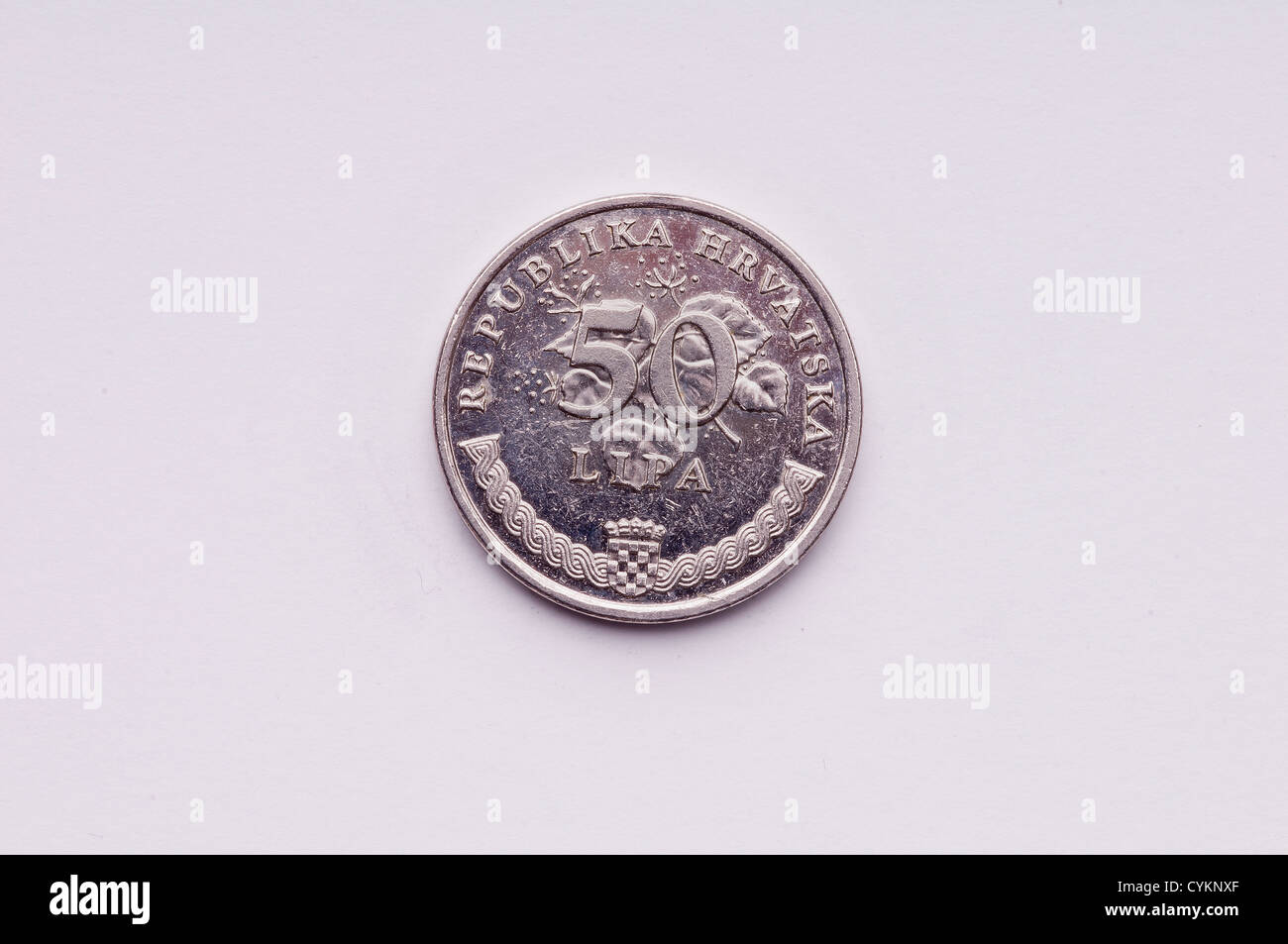 Una moneta croata Foto Stock