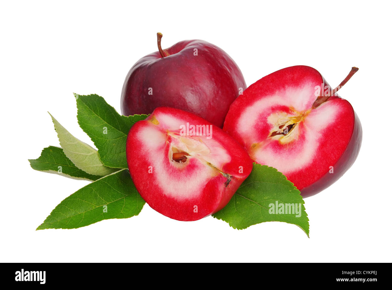 Apfel freigestellt rot - apple red isolato 01 Foto Stock