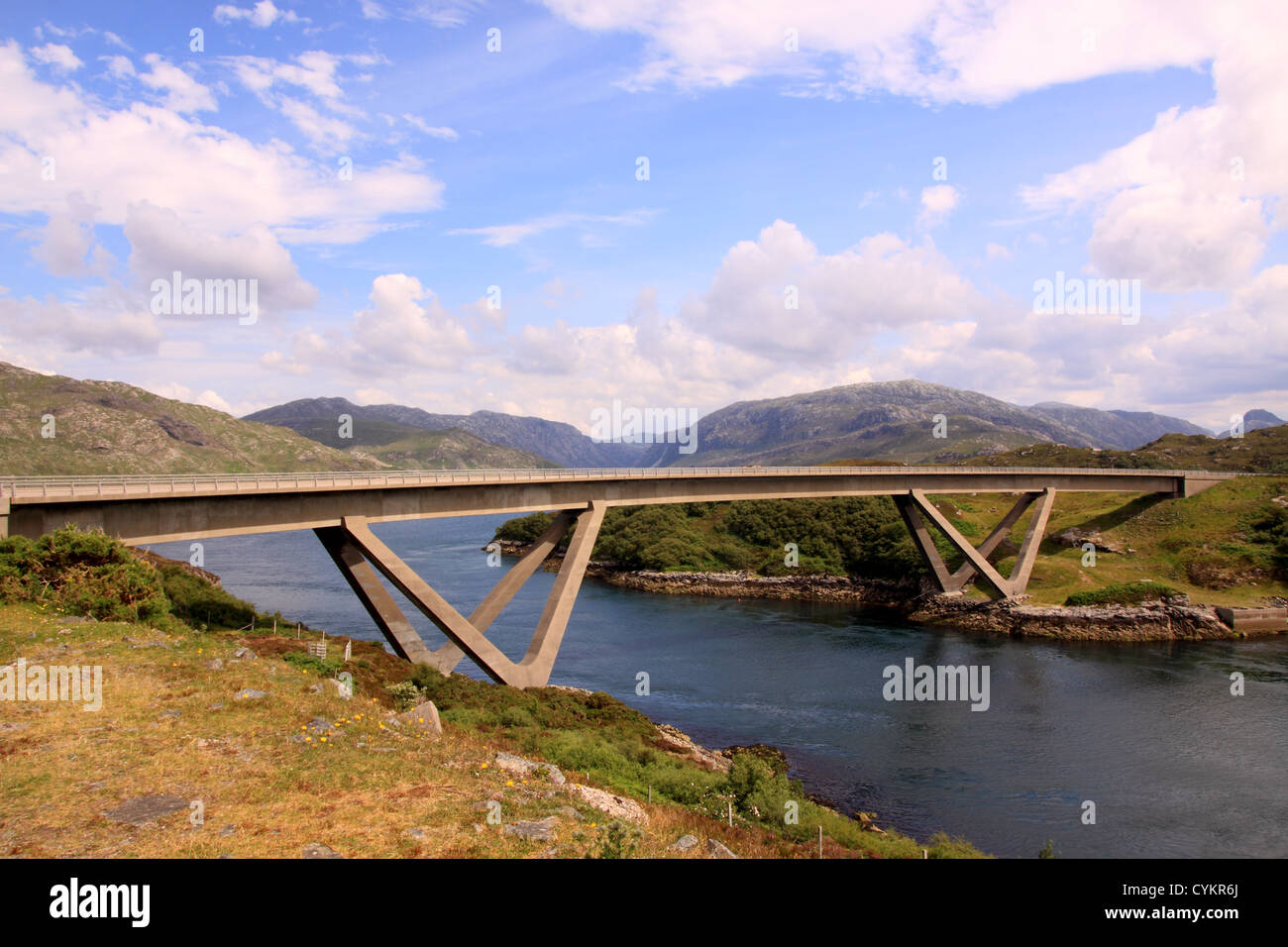 Regno Unito Scozia Highland Sutherland il ponte Kylesku Foto Stock