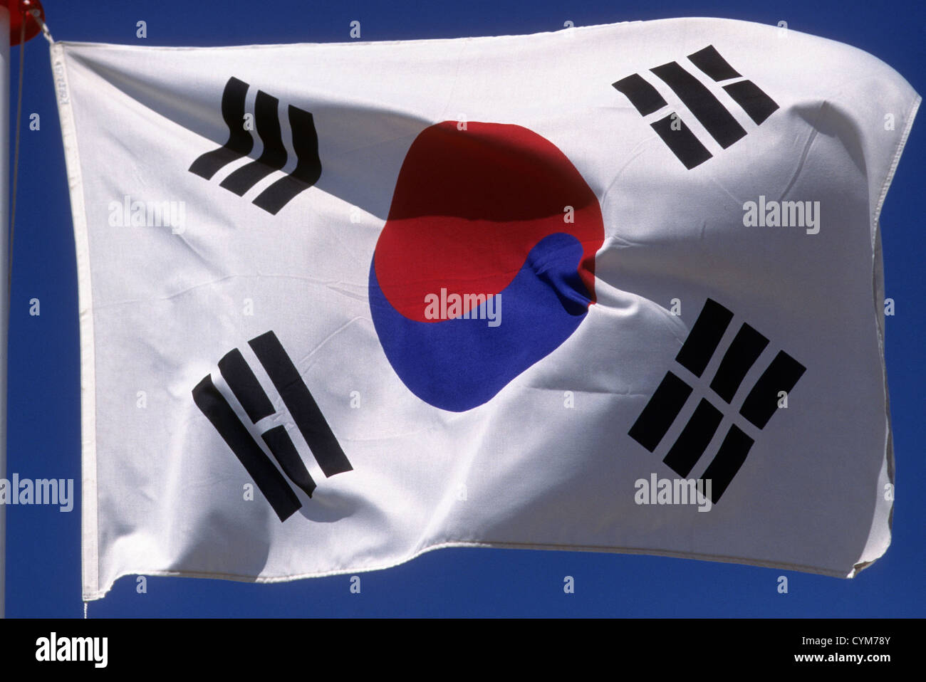 Bandiera Nazionale della Corea del Sud. Foto Stock