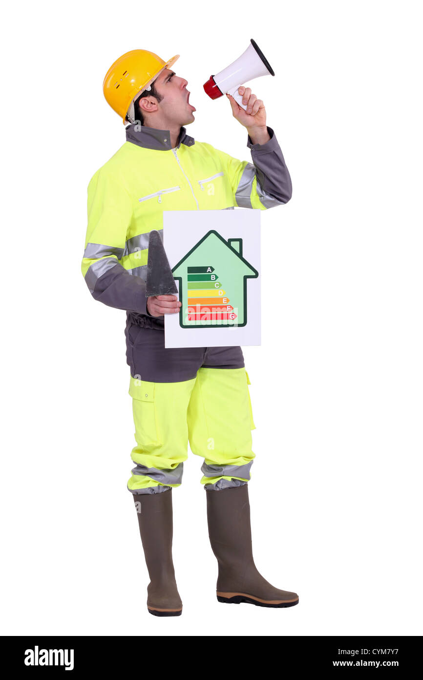Builder con energia nominale poster Foto Stock