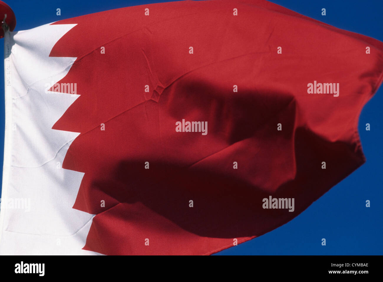 Bandiera Nazionale del Bahrain. Foto Stock