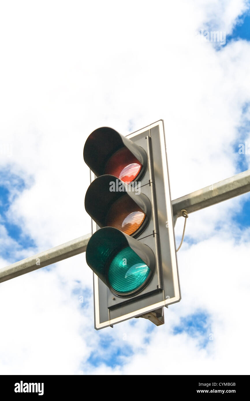 Semaforo contro sky sfondi Foto Stock