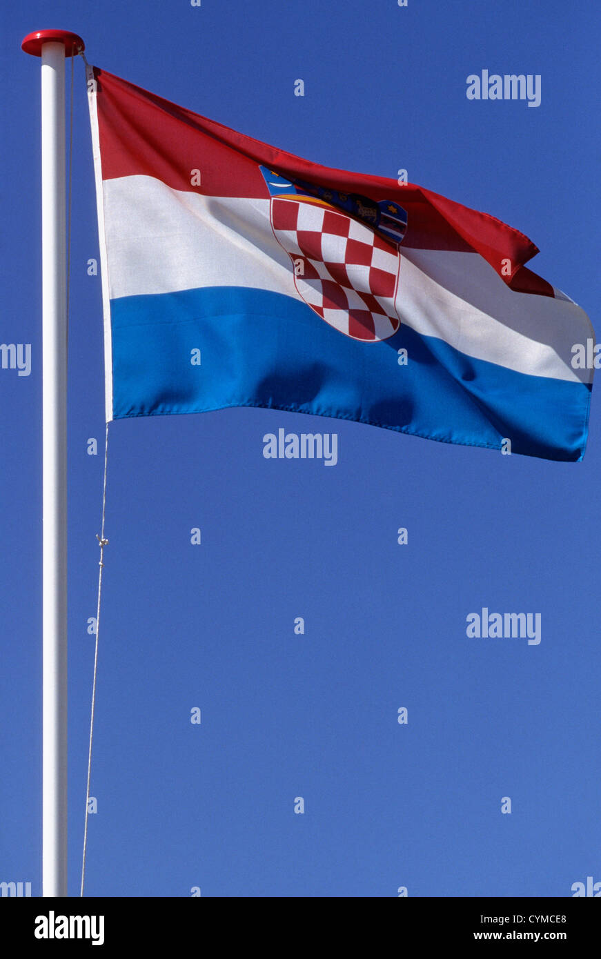 Bandiera nazionale della Croazia. Foto Stock