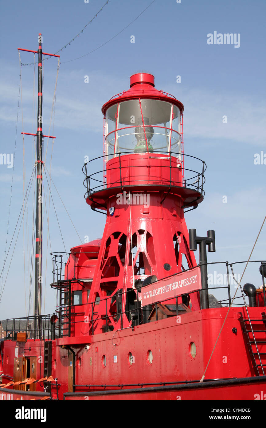 Lightship Sula bacino del canale Gloucester Docks Gloucester England Regno Unito Foto Stock