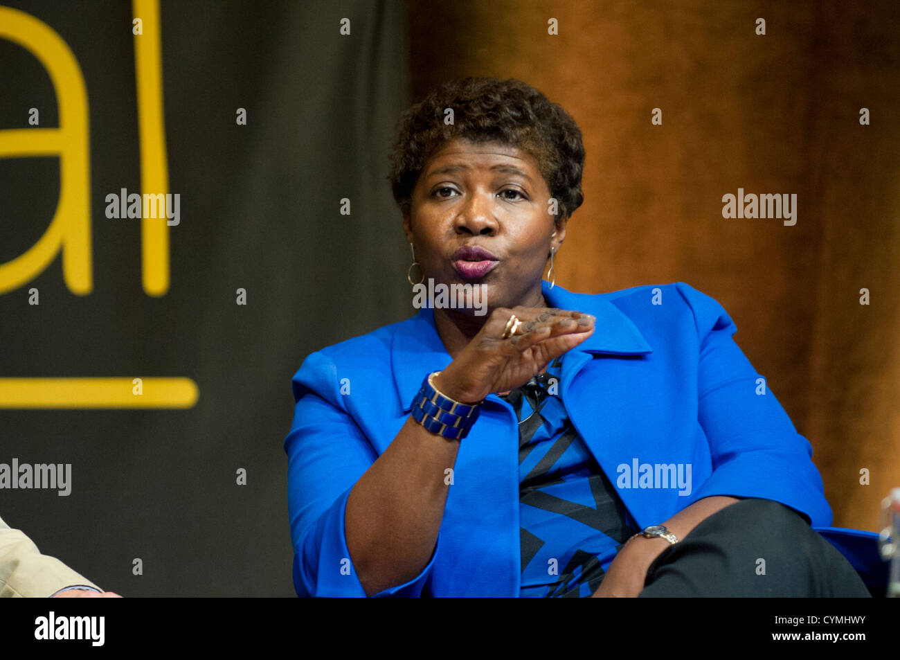 Autore e giornalista GWEN IFILL parla di un Texas Tribune evento presso la University of Texas di Austin a metà settembre. Foto Stock