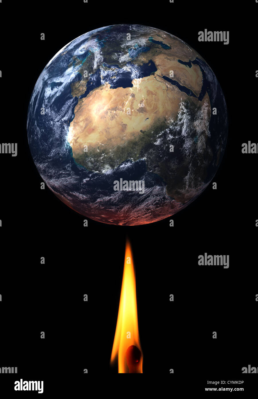 Il riscaldamento globale illustrazione Foto Stock