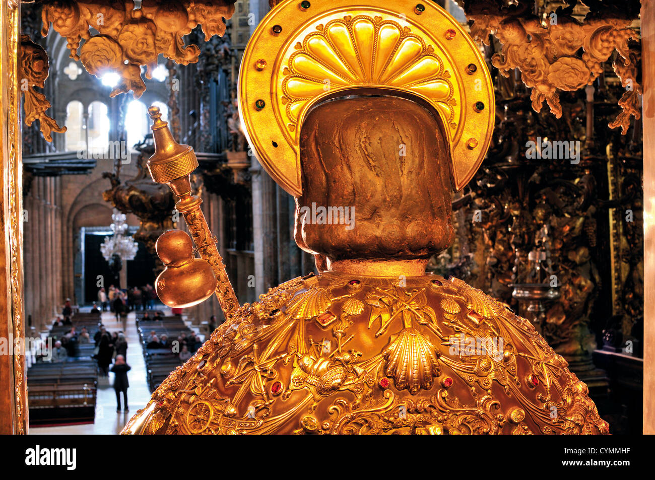 Spagna, San Titolo Retro dell altare statua dell Apostolo San nella cattedrale Spagna, San Titolo Retro dell altare statua dell Apostolo San nella cattedrale
