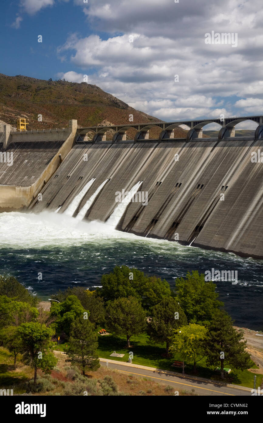 WA05610-00...WASHINGTON - Grand Coulee diga sul fiume Columbia. Foto Stock