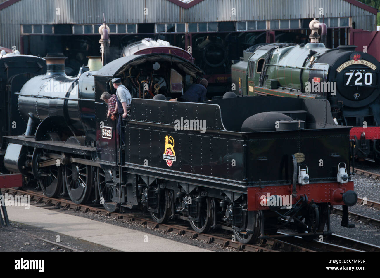 Didcot railway museum la derivazione di una locomotiva a vapore Foto Stock