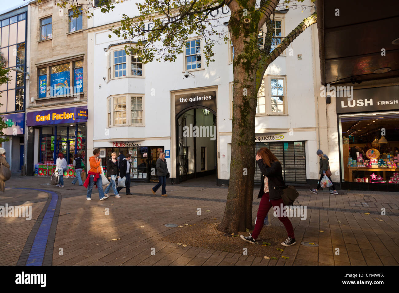 Scheda Scheda di Fabbrica e negozio di articoli da regalo, lussureggianti di lusso fatti a mano sapone e il negozio di ingresso alle gallerie shopping center Mall Bristol. Foto Stock