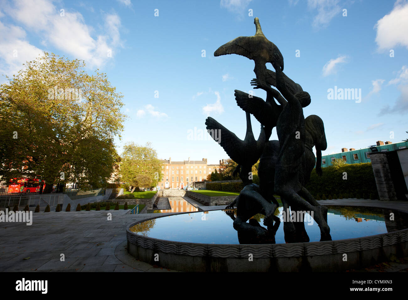 I bambini di lir scultura nel Giardino della Rimembranza Dublino Repubblica di Irlanda Foto Stock