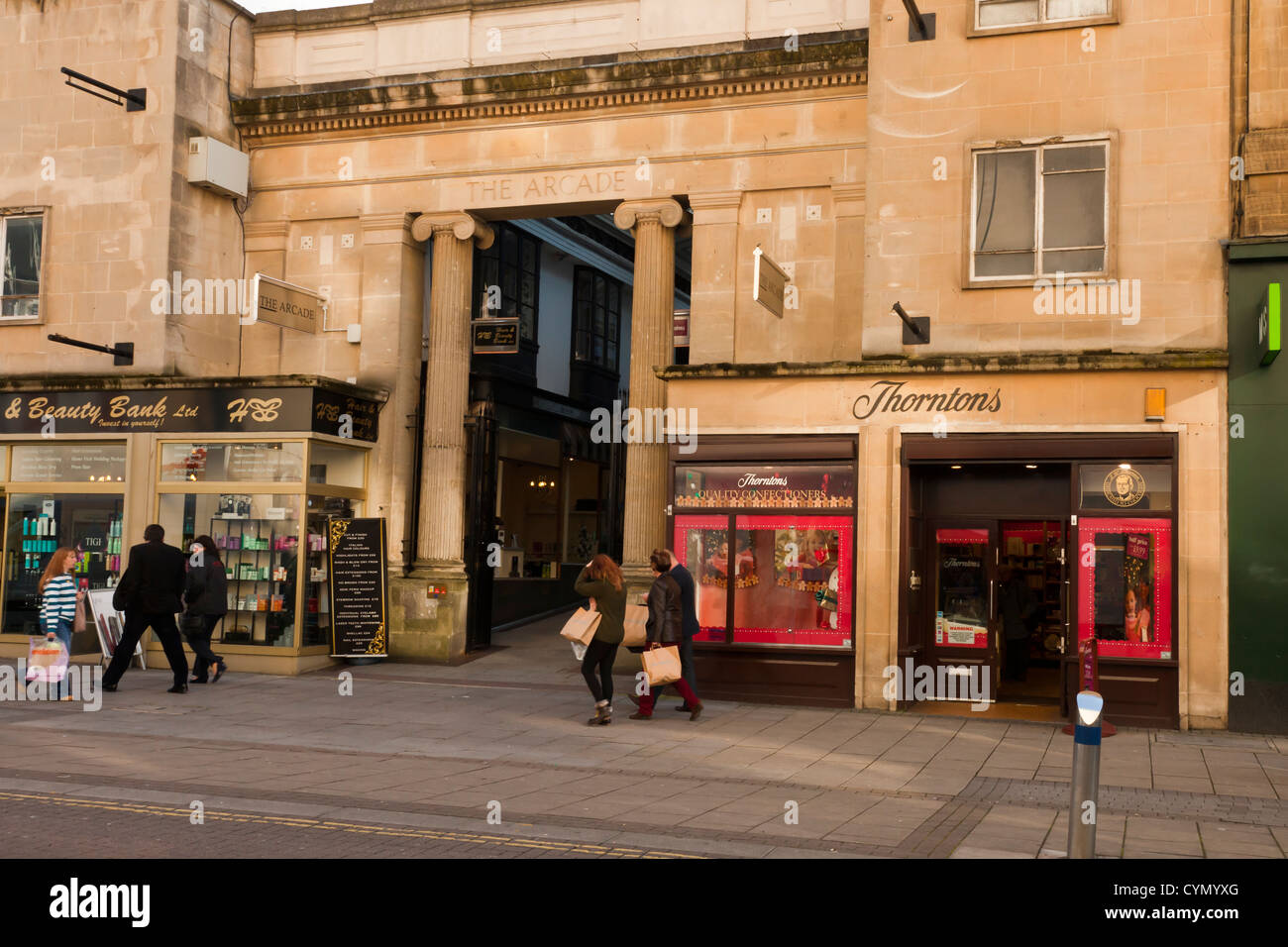 L'ingresso alla Galleria in Broadmead Shopping precinct Bristol, Regno Unito. Foto Stock
