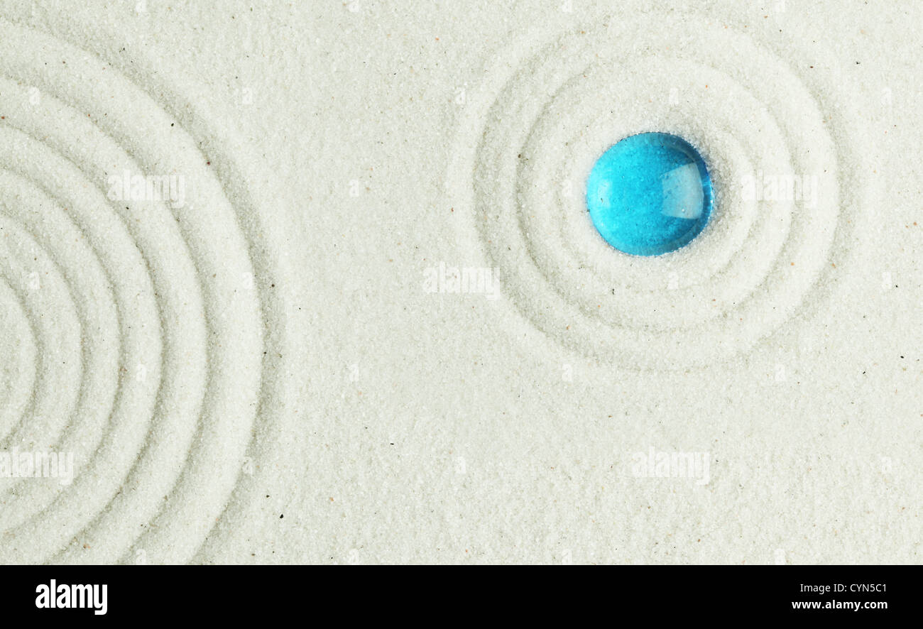 Cordone blu nella sabbia Foto Stock