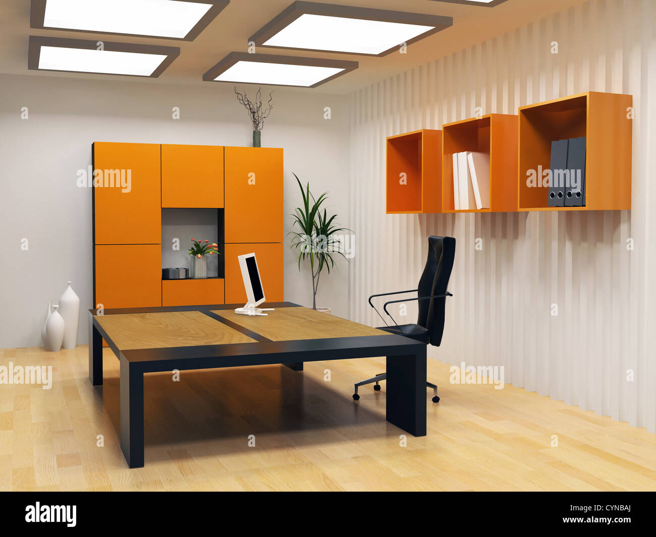Un moderno design interno del armadio camera boss(3D rendering) Foto Stock