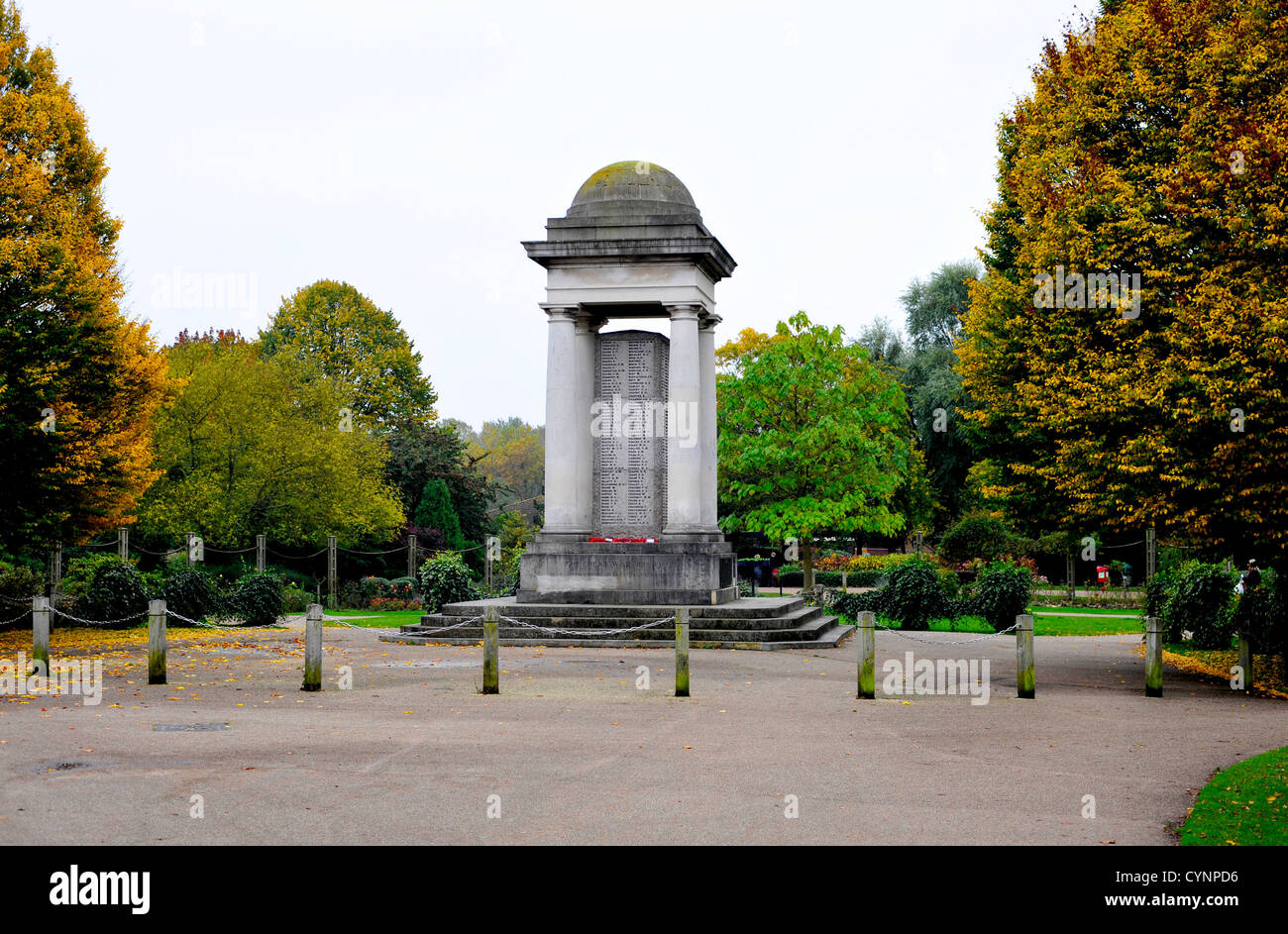 Il memoriale di guerra in Vivary Park, Taunton. Foto Stock