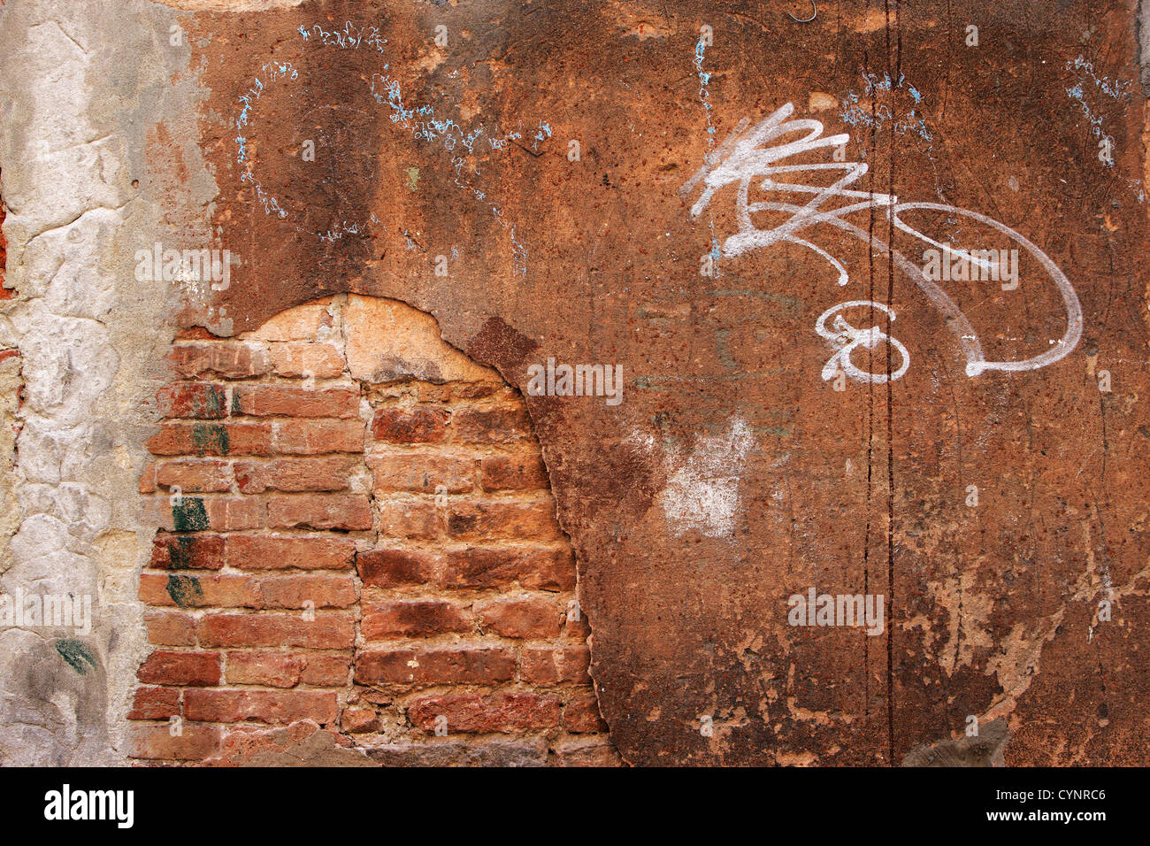 Mattone rosso sfondo a parete Foto Stock