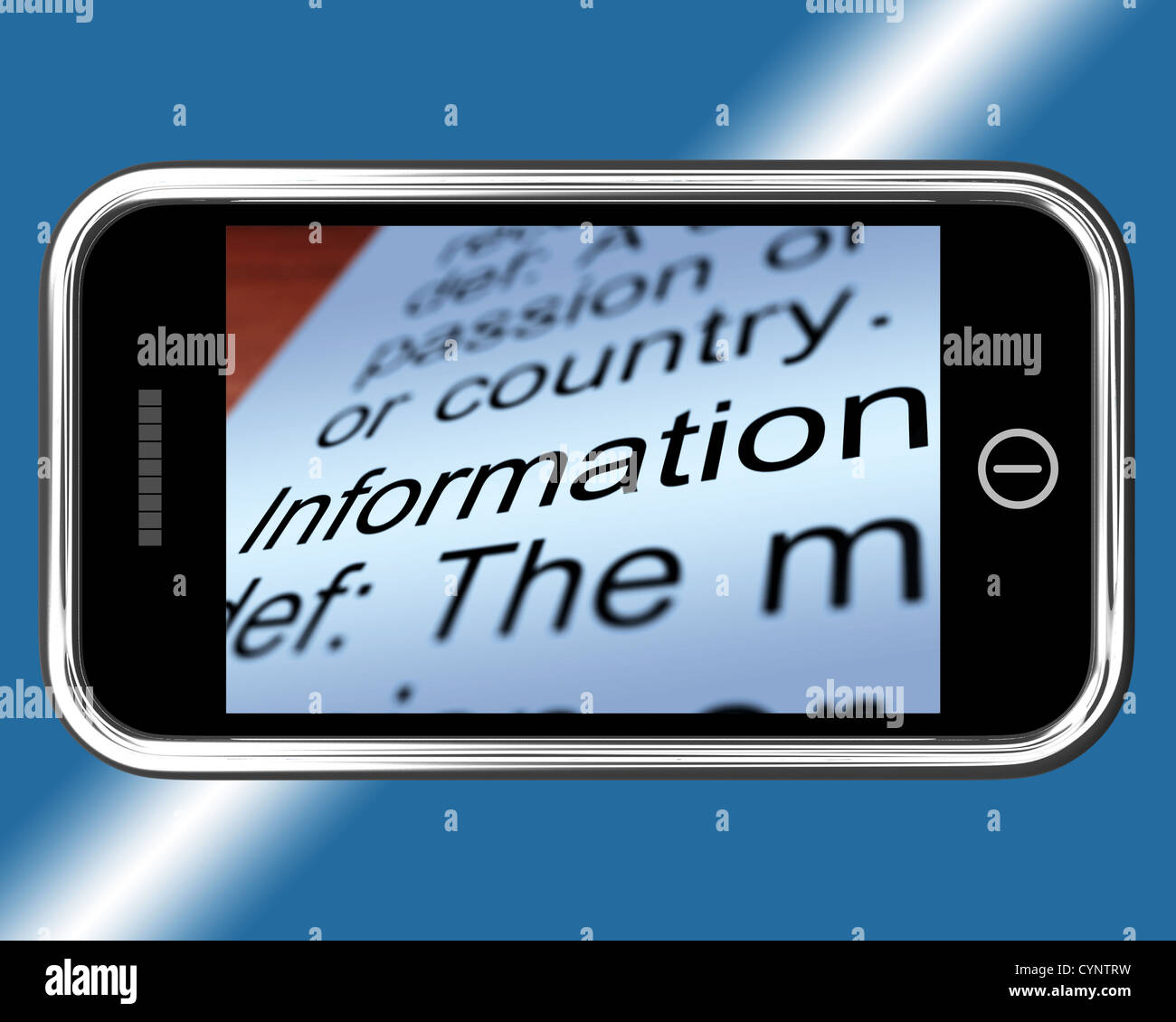 Definizione di informazioni su Mobile che mostra Internet mobile Foto Stock