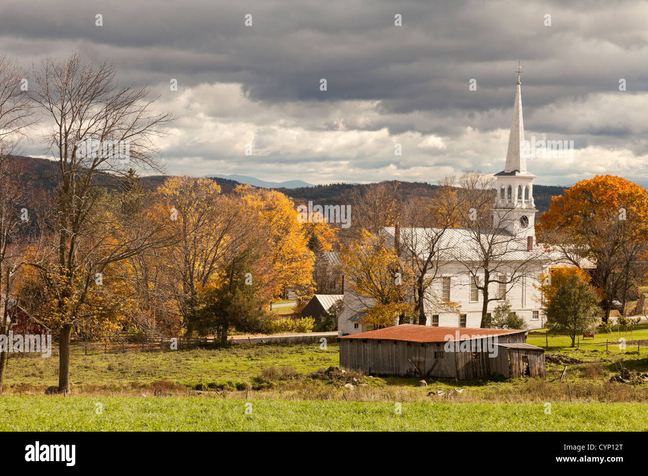 Autunno a colori, Peacham, Vermont, USA Foto Stock
