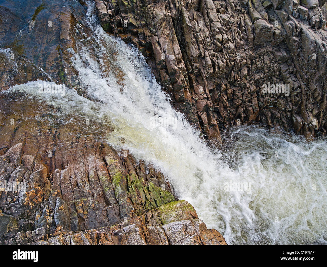 Cascata sul fiume, Etive Gen Etive, Argyll, Scozia Foto Stock