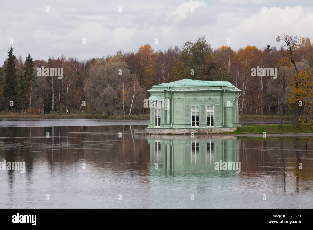Venere Pavilion, Parco del palazzo, Gatchina, Russia. Foto Stock