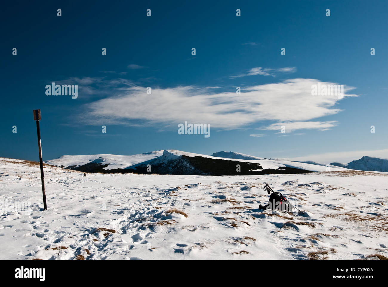 Paesaggio di montagna in montagna di Bucegi Foto Stock