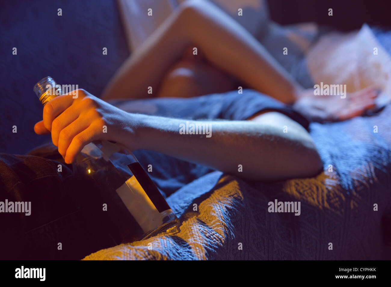 Teen alcool dipendenza concept Foto Stock