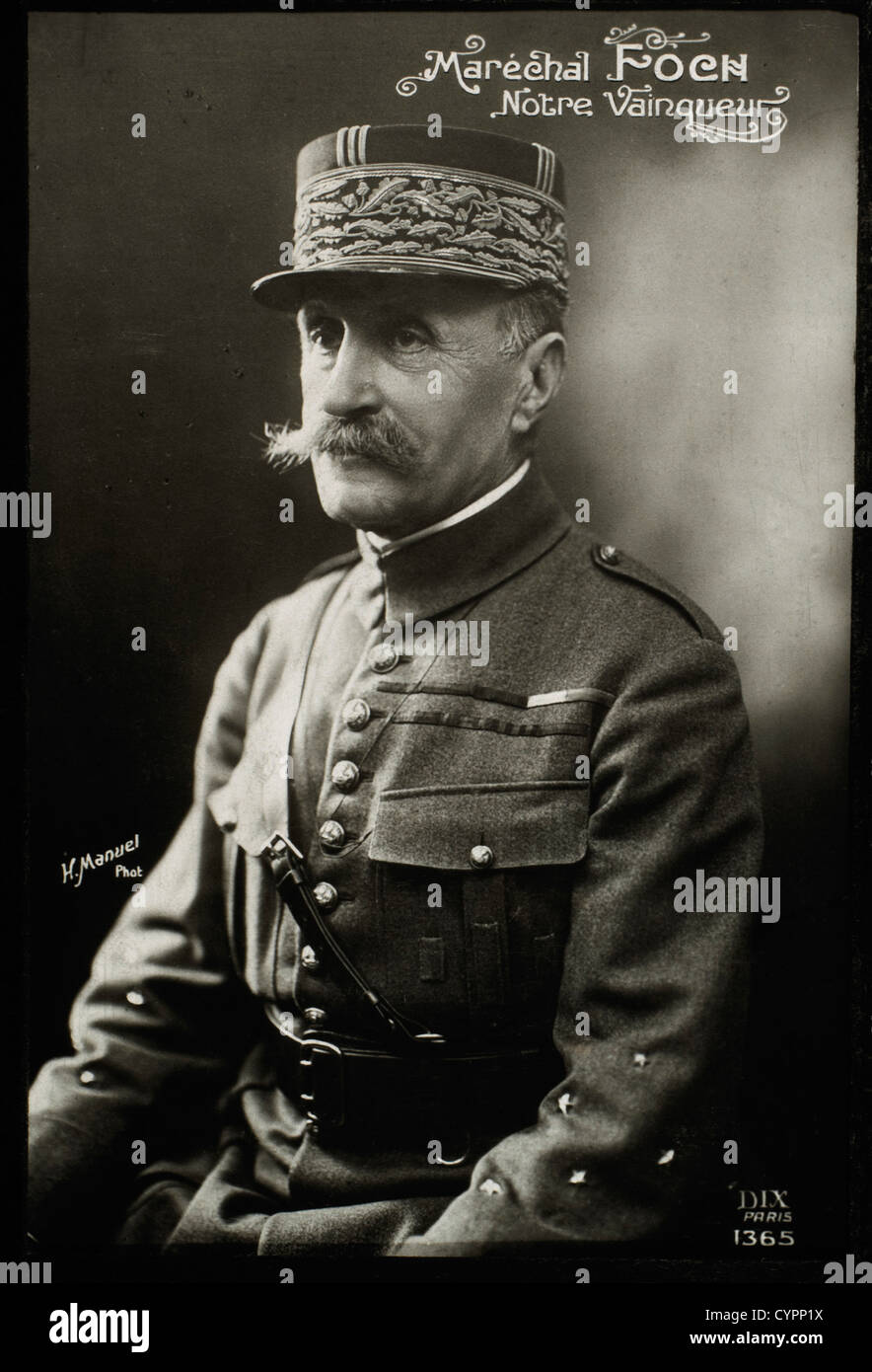 Il maresciallo Foch Ferdinand, soldato francese e della I Guerra Mondiale Hero, Ritratto, circa 1918 Foto Stock