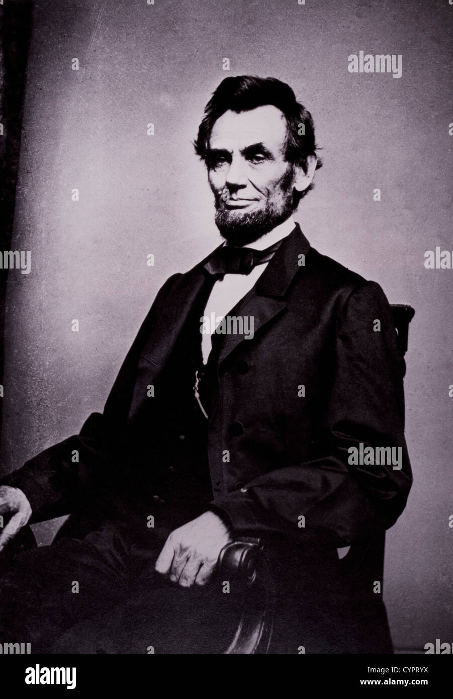 Abramo Lincoln (1809-1865), il sedicesimo presidente degli Stati Uniti, 1861-65, fotografia da Mathew Brady, 1864 Foto Stock