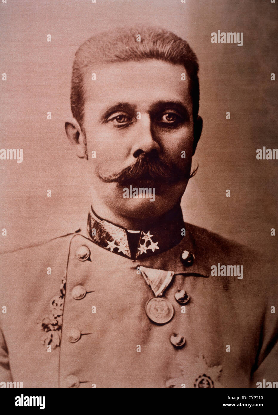 Franz Ferdinand, arciduca austriaco, assassinato a Sarajevo, Bosnia e Erzegovina, il 28 giugno 1914, Ritratto Foto Stock