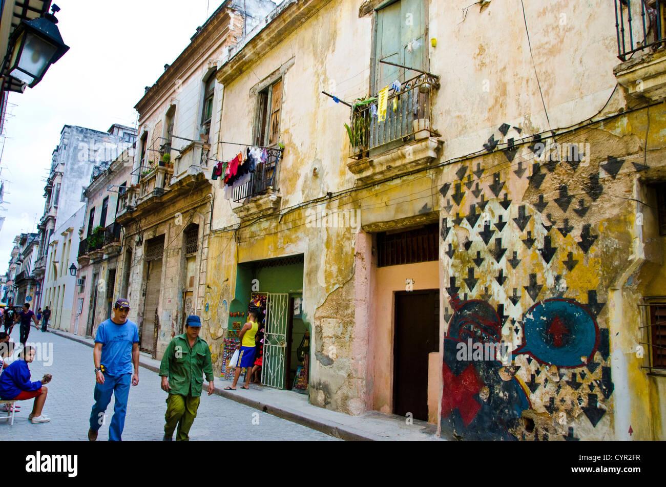Scene di strada in Havana, Cuba Foto Stock