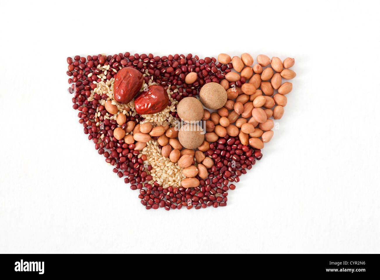 Materiale alimentare a forma di coppa Foto Stock