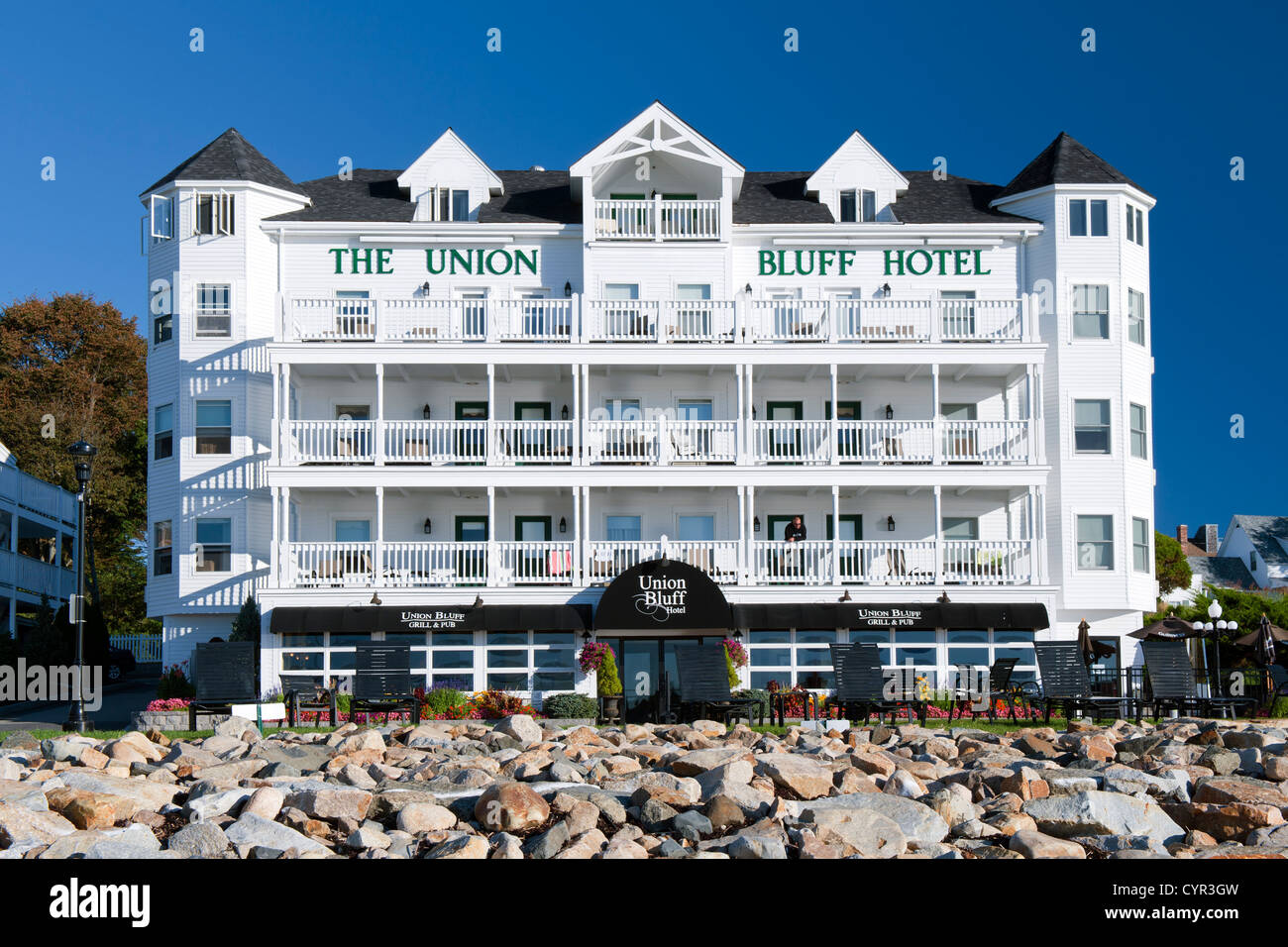L'Unione Bluff Hotel, York Beach, Maine, Stati Uniti d'America. Foto Stock