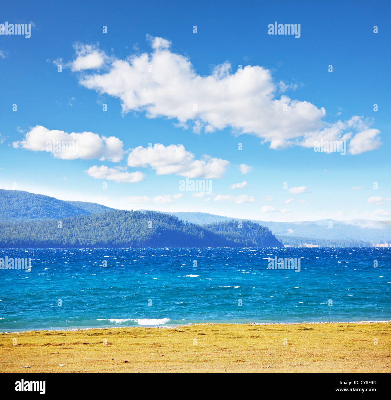 Lago di montagna Hubsugul Foto Stock