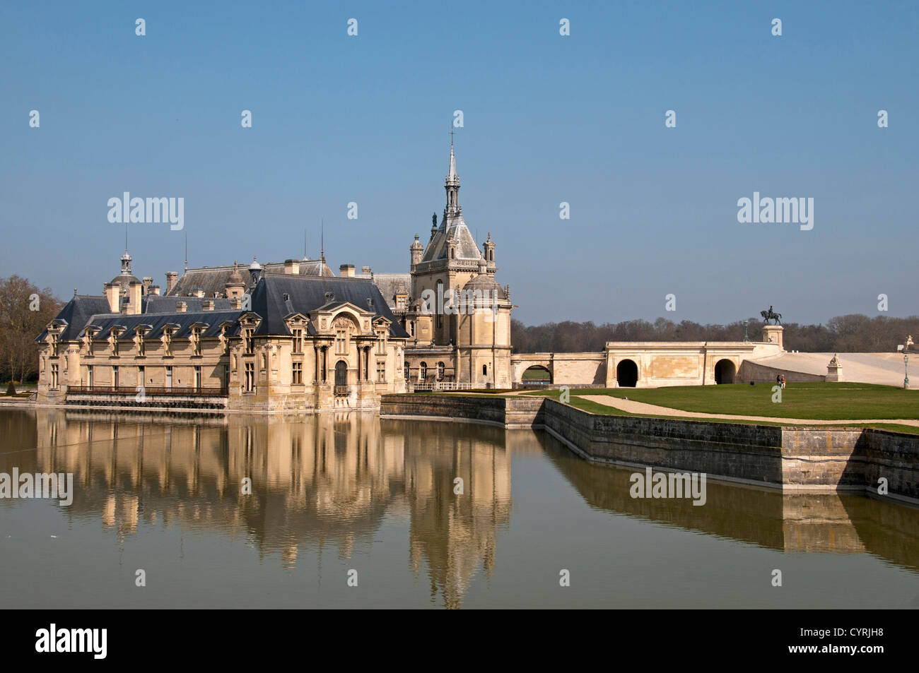 Il Château de Chantilly Musee Condee regione Picardia Francia - Francese Foto Stock