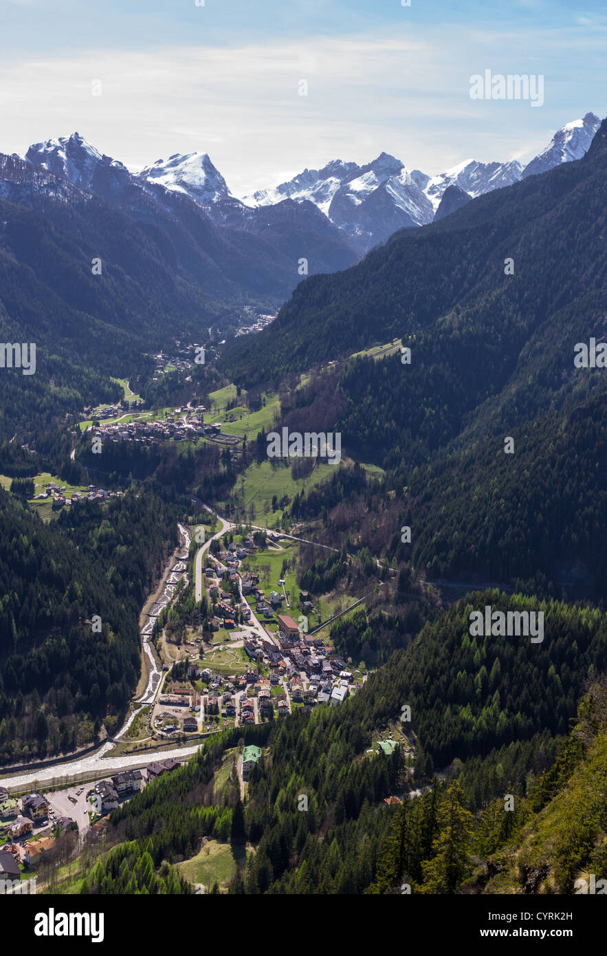 L'Italia, Dolomiti, Veneto, vista panoramica dal Colle Santa Lucia Foto Stock