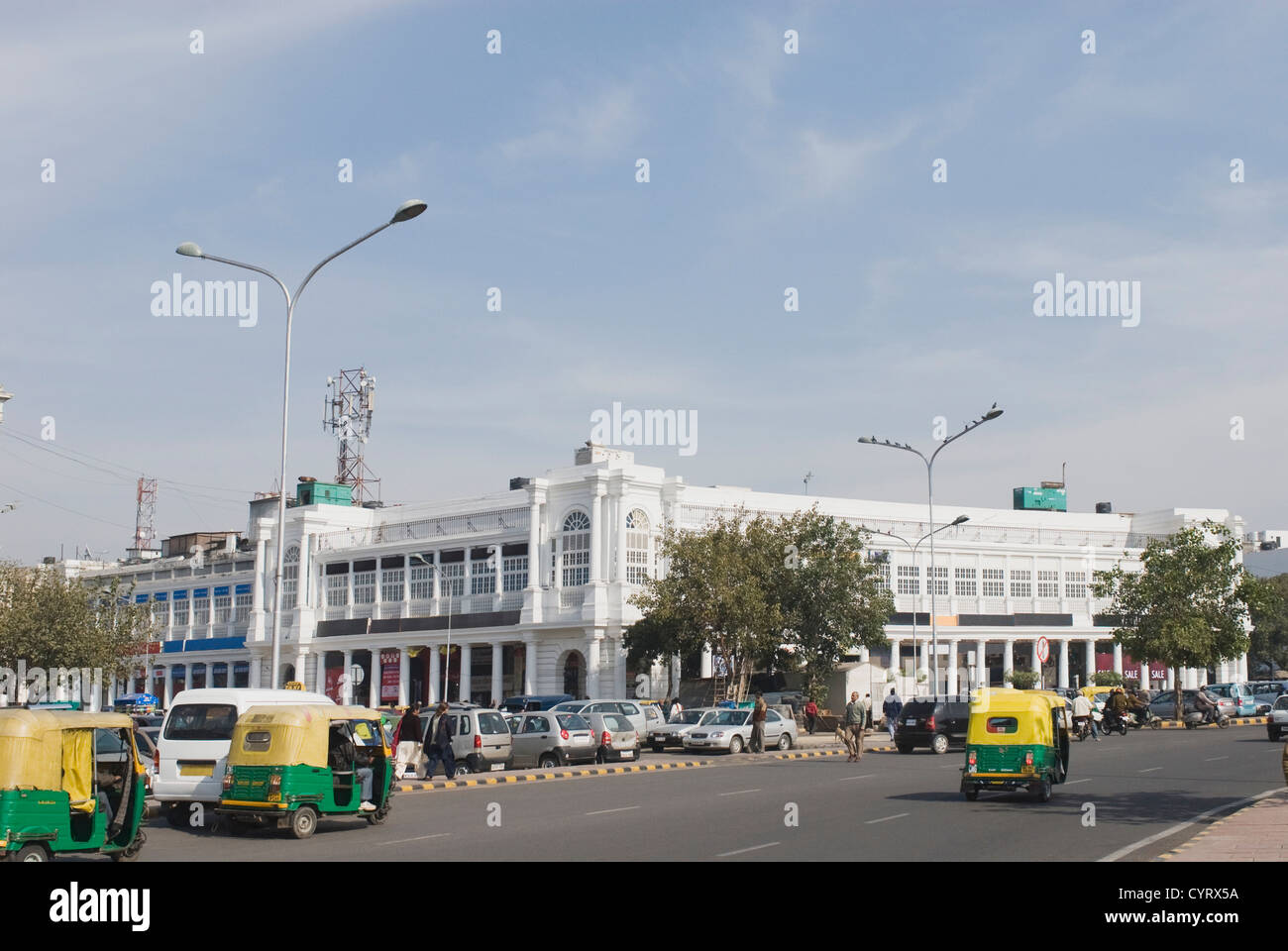 Veicoli su strada, New Delhi, India Foto Stock