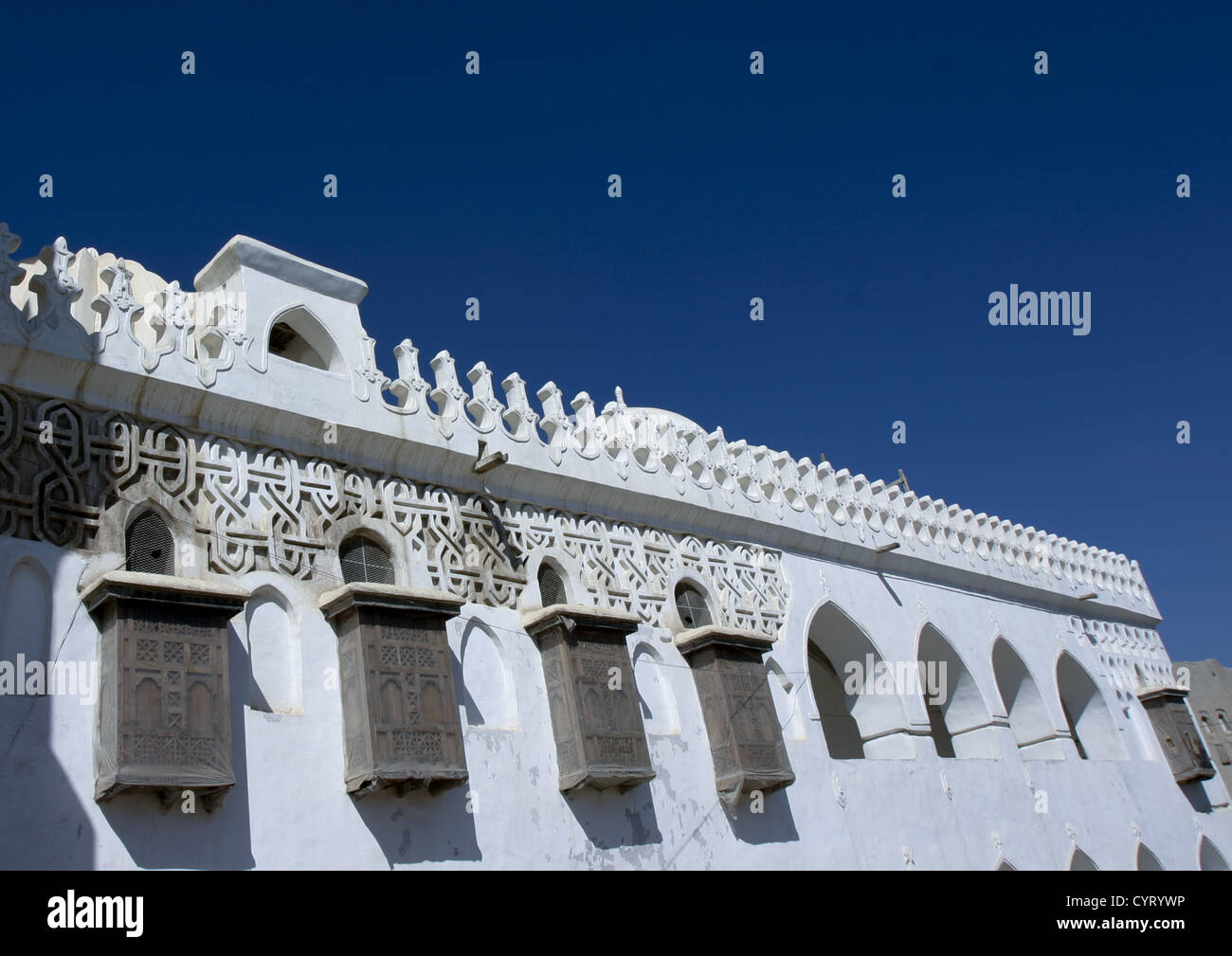 Il Amiriya Palace moschea in rada, Rada, Yemen Foto Stock