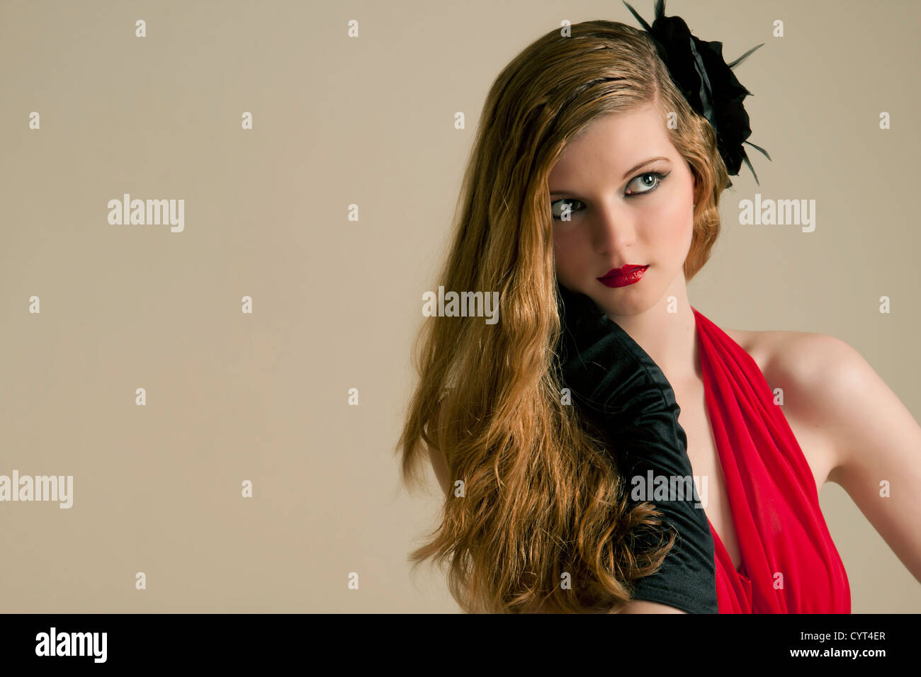 Giovani moda femminile shot Foto Stock