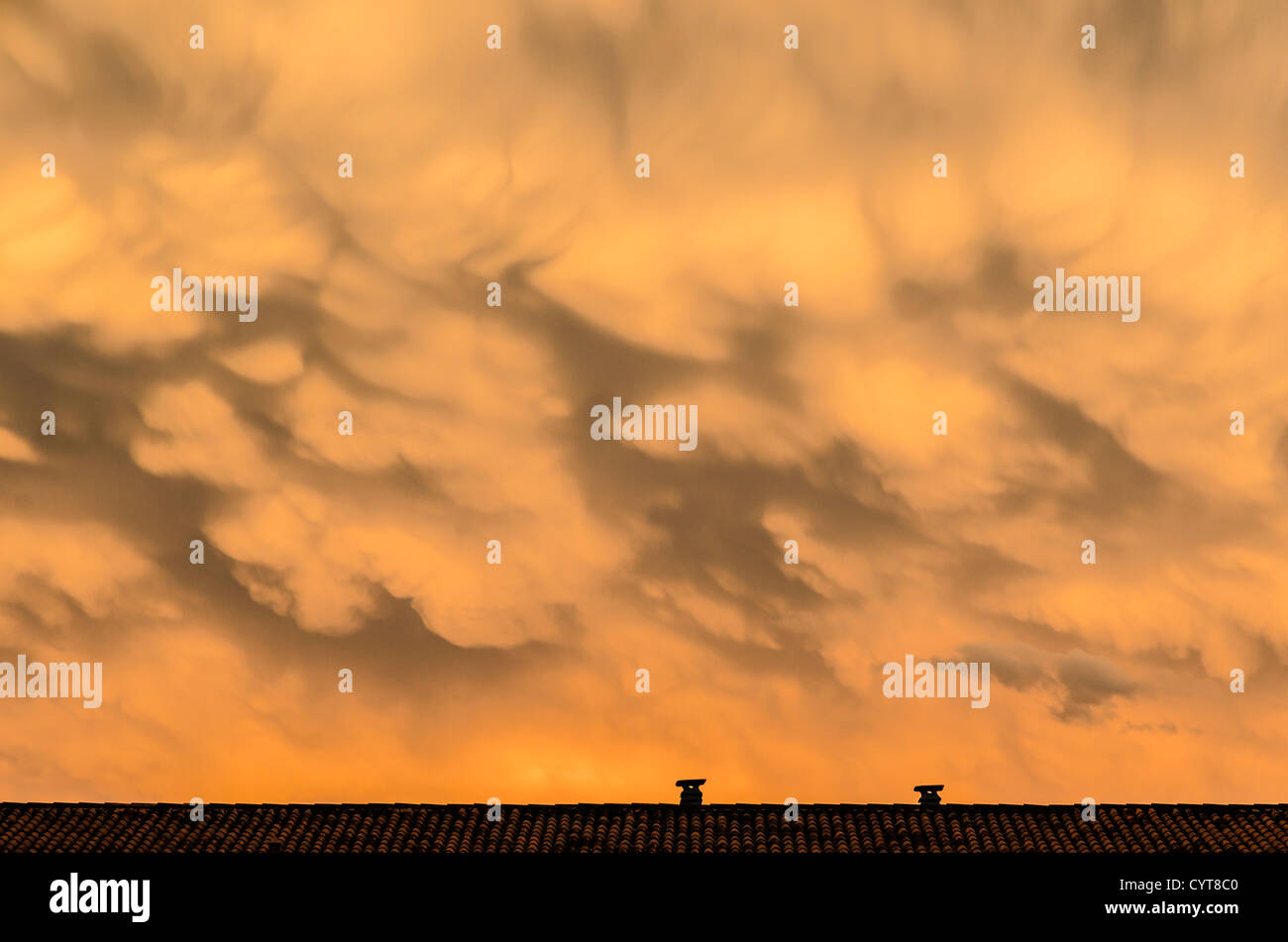Nuvole sul Cielo di tramonto Foto Stock