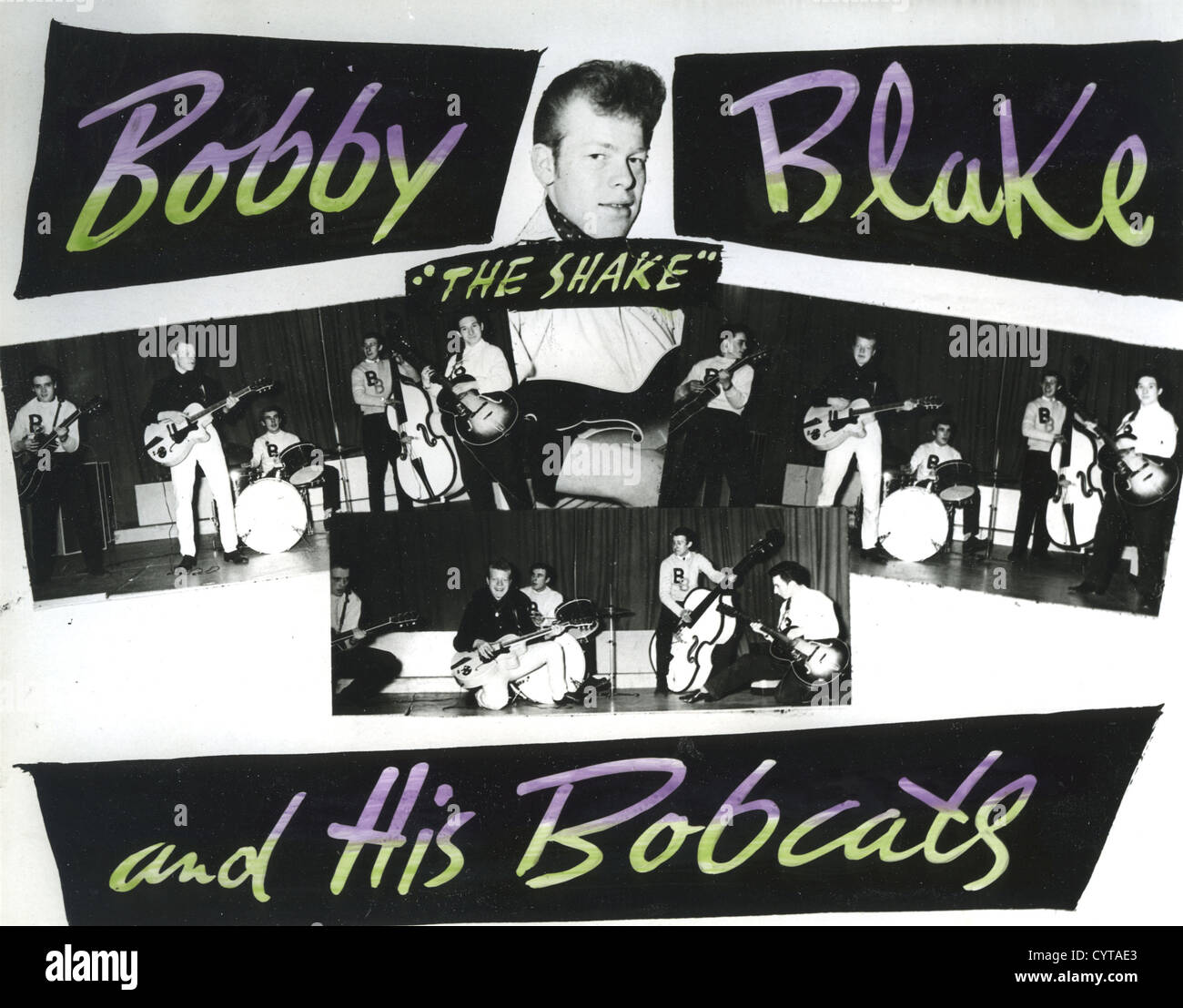 BOBBY BLAKE E IL SUO BOBCATS 1950S UK rock e gruppo skiffle Foto Stock