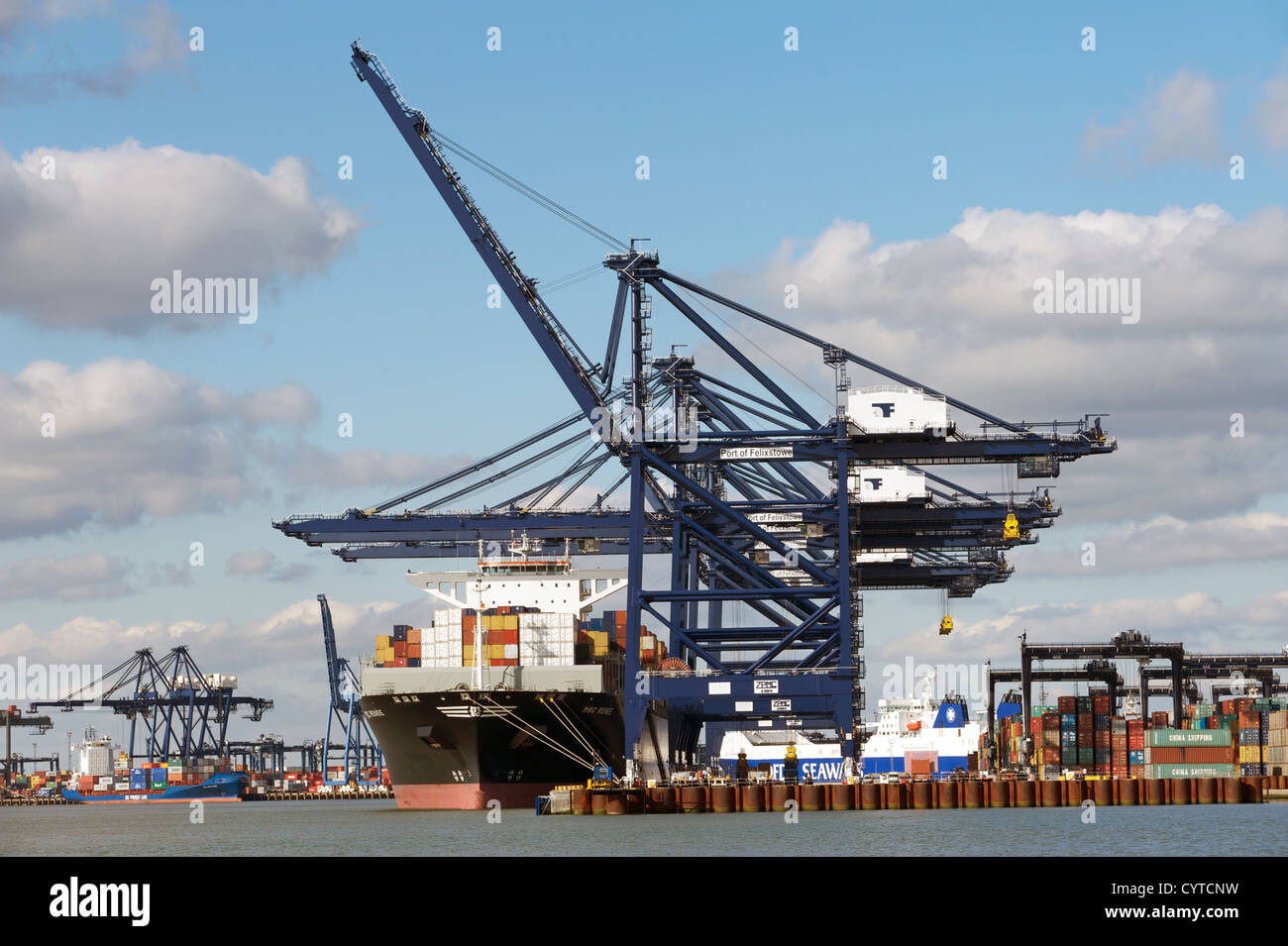Porto di Felixstowe, Suffolk, Regno Unito. Foto Stock Porto di Felixstowe, Suffolk, Regno Unito. Foto Stock